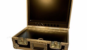 19” beeld monitor in flightcase
